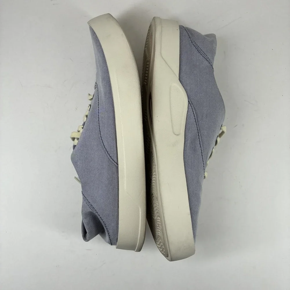 OluKai Tradewind Men's 9 Navy Chambray Linen Casual Everyday Sneakers 10533-5454